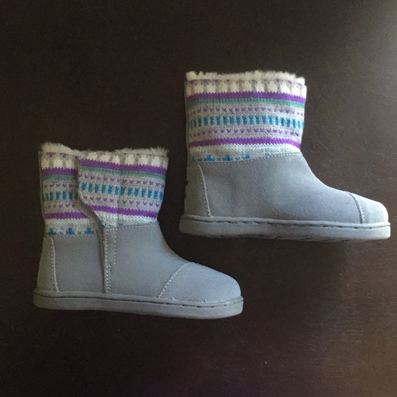 Toms Other - NWT Tiny Toms Gray Suede Toddler Girl Boots size 7